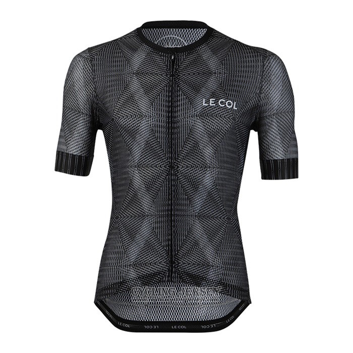 2020 Cycling Jersey Le Col Black Gray Short Sleeve And Bib Short